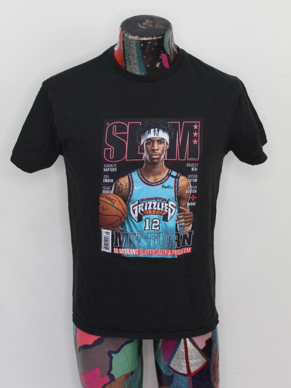 Ja Morant SLAM Nba Tshirt Black Size Medium